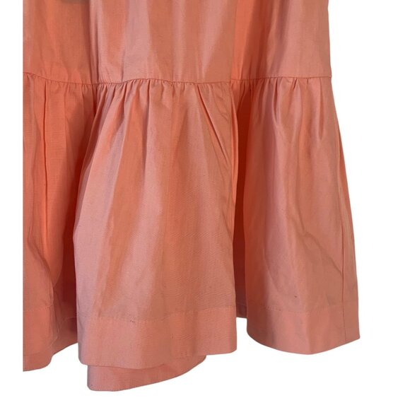 ABERCROMBIE & FITCH Sherbet Orange Poplin Ruffled Mini-Length Skirt NWT Medium - Picture 4 of 6